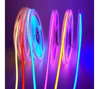 Boarda 5mm COB LED Strip,12V/24V 400LEDs/m RA>90 High CRI LED Tape Light,Multiple Color,16.4FT 2000LEDs IP30 COB LED Light for Indoor House Kitchen Room (Natural White 4000K, 12V-5mm Width-400LEDs/M)