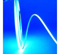 Boarda Blue COB LED Strip,Thin 3mm 12V 5M Narrow CRI>90 400 LEDs/M Self Adhesive Flexible LED Tape for DIY, Bedroom, Under Cabinet Lighting (Blue, 12V-3mm)