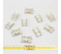 Boarda COB LED Strip Connectors, 2-Pin 10Pcs Quick Click Connector for 5mm, 8mm, 10mm COB LED Strip Lights