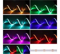 Boarda COB LED Strip RGB,24V RGB cob led Strip CRI90+ FCOB Flexible LED Tape,5m 840 LEDs/m Strip Light for Cabinet,Kitchen DIY Lighting Project (840 LEDs/M)