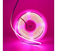 Boarda Pink COB LED Strip, 12V 3mm Width 384LEDs/M Self Adhesive Flexible Cuttable LED Tape for DIY, Bedroom, Under Cabinet Lighting (Pink, 12V-3mm)