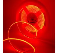 Boarda Red COB LED Strip, 12V 5M Narrow 3mm CRI>90 Uniform Dotless 400 LEDs/M Self Adhesive Flexible Cuttable LED Tape for DIY, Bedroom,Car Under Cabinet Lighting (Red, 12V-3mm)