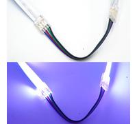 Boarda RGB COB LED Strip Connectors, 10Pcs 4-Pin, Dual Ends Extension for 10mm Width RGB COB Light Strip