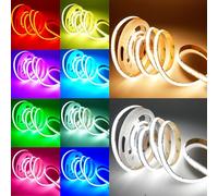 Boarda RGBCW COB LED Light,24V 1M 840 LEDs 5 in 1 RGB CCT COB LED Strip,FCOB RGBCW COB Tape for Party,Counter,Shelf,Home ecoration (1 Meter)