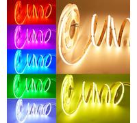 Boarda RGBW COB LED Strip,24V 5M 784LEDs/m RGB Warm White 3000K Flexible COB LED Tape Lights for Living Room,Bedroom,Ceiling,TV,Home,KTV,Home Decoration (5M/16.4FT)