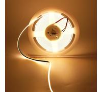 Boarda Thin 3mm COB LED Strip,12V 16.4Ft Warm White 3000K Narrow CRI>90 Uniform Dotless 400LEDs/M Self Adhesive Flexible Cuttable LED Tape for DIY, Bedroom, (Warm White 3000K, 12V-3mm)