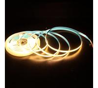 Boarda Waterproof COB LED Strip,24V 480 LEDs/m IP65 Flexible COB Led Lights, 5M CRI90+ Without dot 3000K/4000K/6000K LED Tape Light for Home, Bedroom, Kitchen,DIY Project (No-Waterproof, WW-3000K)