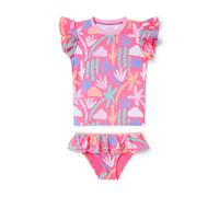 BOARDIES Palm Springs Little Girls Rashie Set - Pink - 7-8