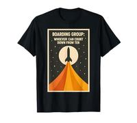 Boarding Group: Countdown from Ten | Retro Rocket T-Shirt