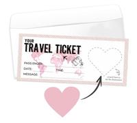Boarding Pass Scratch Card Reveal, We are Going on Holiday Personalised Scratch Card with Envelope and Scratch-off Stickers, Destination Travel Birthday Surprise Reveal, Pink