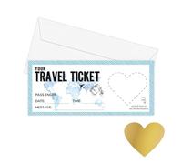 Boarding Pass Scratch Card Reveal, We are Going on Holiday Personalised Scratch Card with Envelope and Scratch-off Stickers, Destination Travel Birthday Surprise Reveal, Blue