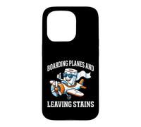 Boarding Planes And Leaving Stains Funny Travel Pun Case for iPhone 15 Pro