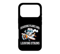 Boarding Planes And Leaving Stains Funny Travel Pun Case for iPhone 17 Pro