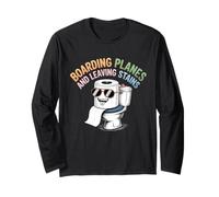 Boarding Planes Leaving Stains Funny Embarrassing Airport Long Sleeve T-Shirt