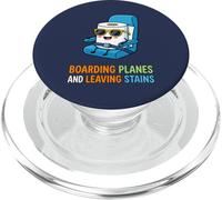 Boarding Planes Leaving Stains Funny Embarrassing Airport PopSockets PopGrip for MagSafe