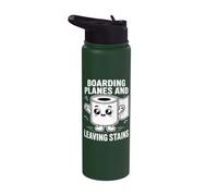 Boarding Planes Leaving Stains Funny Embarrassing Airport Stainless Steel Insulated Water Bottle