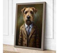 Boardroom Terrier Canvas Wall Art Print 18x12 Inch
