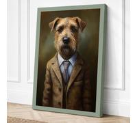 Boardroom Terrier Canvas Wall Art Print 18x12 Inch