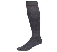BoardroomSocks Cotton Patterned Over-the-Calf Dress Socks for Men, Purple Dots on Grey, 8-12