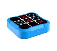 boards game 4 in 1 Handheld Educational Game Machine for Memory Growth Portable Tic Tac Toe Game for Travel Home School magnetic(Blu)