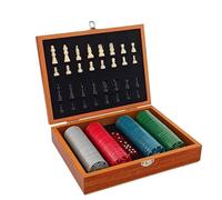 boards game Chess Set Foldable Wooden Chess for Travel Board Games Set for Kids and Adults, Chesses, Dominos Cards magnetic(Color11)