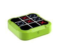 boards game Portable Tic Tac Toe Game Handheld Educational Game Machine for Education and Memory for Travel Home School Rechargeable magnetic(Grn)