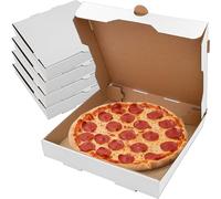 BOARDS+ Pizza Boxes 8 x 8 x 1.75 Inches (20 Pack) | White Corrugated Cardboard Pizza Boxes | Keep Your Pizzas, Baked Goods Hot & Steamy