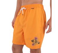 Hurley Volley Flex Tattoo Skull Swimming Shorts Orange M Men