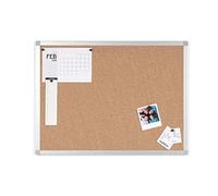 BoardsPlus Cork Notice Board - 600 x 450 mm - Cork Surface, Aluminium Frame, BPM02054040