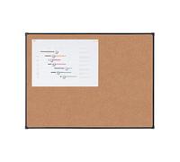 BoardsPlus Economy Cork Board, 60 x 45 cm, Black Tech Alloy Frame