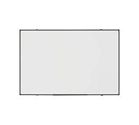 BoardsPlus Economy Magnetic Whiteboard, 90 x 60 cm, Dry Wipe Lacquered Steel Surface, Black Tech Alloy Frame, White