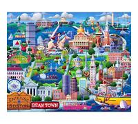 Boardwalk Puzzles Boston - 1000 Piece Jigsaw Puzzle for Adults, Made in USA