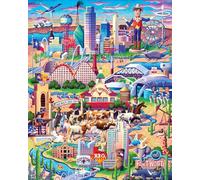 Boardwalk Puzzles Dallas-Fort Worth - 500 Piece Jigsaw Puzzle for Adults, Made in USA