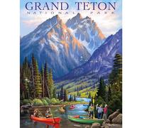 Boardwalk Puzzles Grand Teton National Park - 1000 Piece Jigsaw Puzzle for Adults, Made in USA