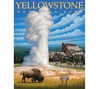 Boardwalk Puzzles Yellowstone National Park - 1000 Piece Jigsaw Puzzle for Adults, Made in USA
