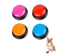 BoArt Voice Recording Button, Dog Buttons for Communication Pet Training Buzzer, 30 Second Record&Playback, Voice Recording Clicker for Cat, Puppy, Pet Trainin, Funny Gift for Study Office Home 4 Pcs