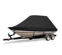 Boat 18-28ft 210D Jumbo Cruiser Boat-Cover Heavy-Duty Marine Water Sun Proof UV Protection Fish-Ski VHull Mooring Cover Boat Cover(24-26FT)