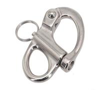Boat Anchor Chain Eye Shackle Swivel Hook Snap with Quick Release Feature Fabricated from 316 Stainless Steel for Saltwater Exposure (69MM)