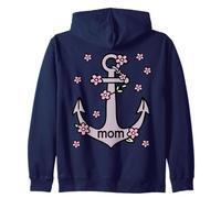 Boat Anchor Sailing Mom Zip Hoodie