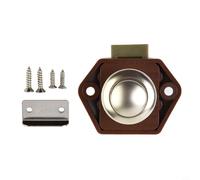 Boat and Caravan Door Lock Push Button Latch with 20MM Diameter Suitable for Drawer and Door Thickness 15 27MM (5200-BN)