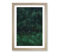 Boat at The Forest Edge in Austria Painting Framed Print | A2 Oak Framed Wall Art | Ready to Hang | Modern Vehicle Picture | Living Room Bedroom Lounge Office