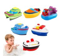 Boat Bath Toys - 3.35 Inches Floating Water Playset for Toddler Fun, Colorful Design with Safe Edges, Swimming Entertainment for Boys Girls Babies, Blue Portable, Bathtub Activity
