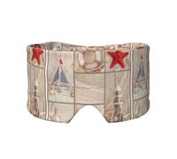Boat Beach Starfish Shell Print Sleep Eye and Ear Muffs Soft Blackout for Adults Kids Comfortable Travel Nap Aid