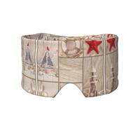 Boat Beach Starfish Shell Printed Slumber Eye Shield, Reversible Sleep Gear, Light Blocking Headwrap, for Travel Comfort