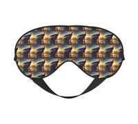 Boat Beach Sunrise Time Nautical Print Soft Eye Mask Lightweight Sleep Aid Breathable Blackout Travel Nap Yoga Meditation