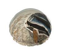Boat Beach Sunrise Time Printed Bathing Hats, Dual Layer Reusable Headgear, Large Hair Cover For Daily Skin Care