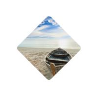 Boat Beach Sunrise Time Printing Fashion Car Air Freshener Cards 10 Pcs Car Scented Hanging Sheets