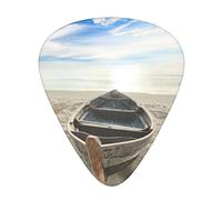 Boat Beach Sunrise Time Unique Guitar Picks With Clear Prints And Multiple Thicknesses