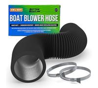 Boat Blower Hose, 4 Inch Marine Exhaust Hose, 10 Ft Flexible PVC Duct for Bilge, Engine Compartment, Galley, Head, or Dryer Vent, Black