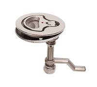 Boat Cam Latch 316 Stainless Steel Polished Adjustable Hatch Latch with Back Plate, Marine Flush Lift Pull Ring for Boat Deck Hatch and Floor Lock Applications